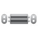 2x ingresso / 2x uscita Silenziatore centrale 60mm RM Motors | race-shop.it