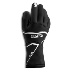 Guanti da karting Sparco CRW (cuciture esterne), nero