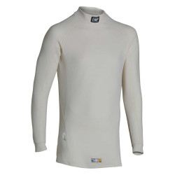 Maglia ignifuga a maniche lunghe omologata FIA OMP FIRST MY2022, bianco