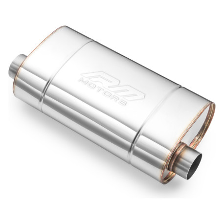 1x ingresso / 1x uscita Silenziatore centrale 76mm RM Motors | race-shop.it