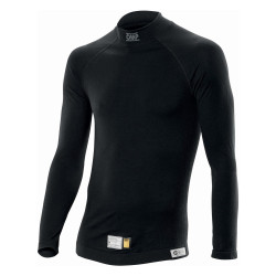 Maglia ignifuga a maniche lunghe omologata FIA OMP ONE EVO, nero