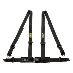 Cinture di sicurezza sportive a 4 punti omologate ECE OMP ROAD 4, nero