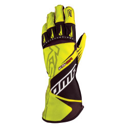 Guanti da karting OMP KS-2R (cuciture esterne), giallo/nero
