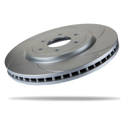 PEDDERS disco freno scanalato anteriore per Nissan Navara/Pathfinder (lato destro), Ø 319,7 mm, Geomet