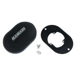 RAMAIR domed carb air filter with baseplate to fit Pierburg 2E2, 2E3, 2E-E