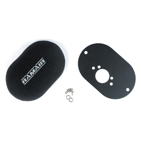Filtri aria per carburatori RAMAIR domed carb air filter with baseplate to fit SU HS6 (Mini Offset) | race-shop.it