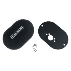 RAMAIR domed carb air filter with baseplate to fit SU HS2 1.25in (32mm Mini Offset)