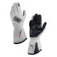 Guanti da gara omologati FIA OMP ONE EVO FX my2026 (cuciture esterne), bianco
