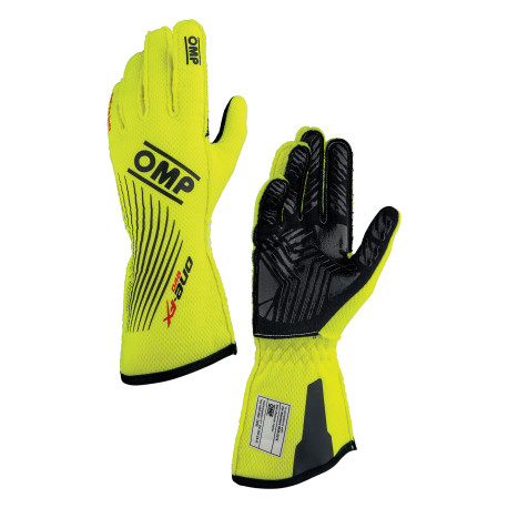 Guanti Guanti da gara omologati FIA OMP ONE EVO FX my2026 (cuciture esterne), giallo fluo | race-shop.it