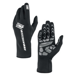 Guanti da karting OMP RAIN-K my2026, nero