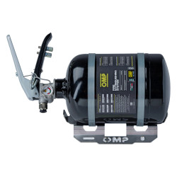 OMP CMSST6 Estintore meccanico per in acciaio da 2 kg con certificazione FIA, nero