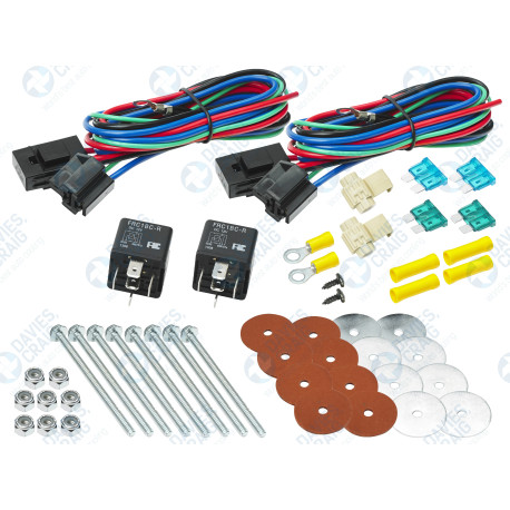 Kit di controllo ventola Universal Dual Fan Mounting Kit (12V) | race-shop.it
