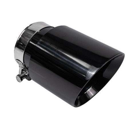 Terminali Universali Terminale di scarico RACES INOX 101mm, ingresso 63mm - Nero lucido | race-shop.it
