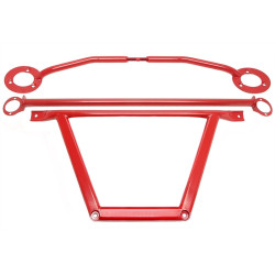 TA-TECHNIX kit 3 barre di rinforzo per BMW 3er E36 93-00, acciaio, rosso