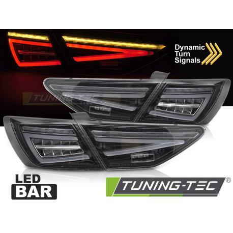 Fari TUNING-TEC fanali posteriori a LED (LED Bar, SEQ) per SEAT LEON III 5F HATCHBACK 2012-2020 (per fanali OE a lampadina), nero | race-shop.it