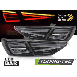 TUNING-TEC fanali posteriori a LED (LED Bar, SEQ) per SEAT LEON III 5F HATCHBACK 2012-2020 (per fanali OE a LED), nero