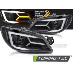 TUNING-TEC fari anteriori (SEQ) per SUBARU IMPREZA II GG KOMBI 2005-2007 (H1, senza omologazione), nero