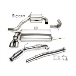 TA-TECHNIX downpipe + scarico cat-back in acciaio inox per VW Golf VI 1K 2008-2012 (ovale, taglio dritto), 2× 80 mm