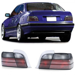 RACES fanali posteriori per BMW 3ER E36 Coupe Convertible 90-99, nero-fumé DANNEGGIATO