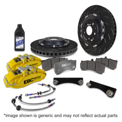 Impianto frenante anteriore EBC Racing Big Brake Kit BBK042-1, dischi 380 × 36 mm, pinze gialle