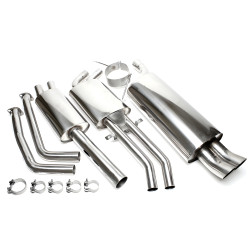 TA-TECHNIX scarico cat-back in acciaio inox per BMW 3er berlina/coupé/cabriolet/Touring E46 1998-08.2001, 2× 76 mm DTM