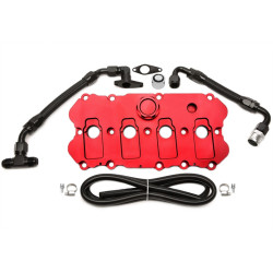 TA-TECHNIX coperchio punterie in alluminio per VW Eos (1F) 2.0 TFSI EA113 (con kit tubi sfiato CCV), rosso