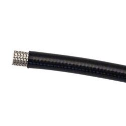 Tubo in teflon con treccia in acciaio inox e superficie protettiva in PVC AN4 (4,8mm)