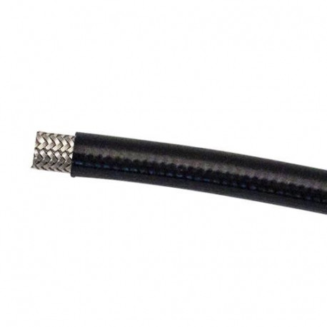 Tubi flessibili olio Tubo in teflon con treccia in acciaio inox e superficie protettiva in PVC AN4 (4,8mm) | race-shop.it