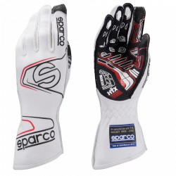 Guanti da gara omologati FIA Sparco ARROW EVO RG-7 (cuciture esterne), bianco