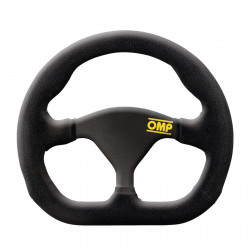 Volante sportivo a 3 razze OMP Formula Quadro, 250mm, poliuretano, piatto, nero