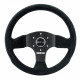 Volanti Volante sportivo a 3 razze Sparco P300, 300mm, pelle scamosciata, piatto, nero | race-shop.it
