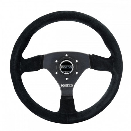 Volanti Volante sportivo a 3 razze Sparco R383, 330mm, pelle scamosciata, calice 39mm, nero | race-shop.it