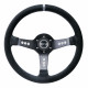 Volanti Volante sportivo a 3 razze Sparco L777, 350mm, pelle scamosciata, calice 63mm, nero/argento | race-shop.it