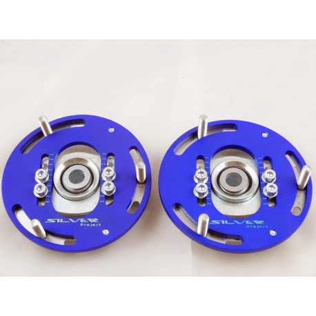 Piastre di campanatura (Camber) SILVER PROJECT Set di supporti superiori per ammortizzatori 3D per BMW E82 e E87 per coilovers | race-shop.it