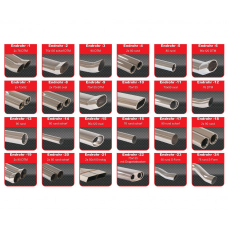 Sistemi di scarico Friedrich Motorsport 70mm Sport duplex Sistema di scarico sportivo - Duplex (acciaio inox) - Approvazione ECE (861137TND-X) | race-shop.it