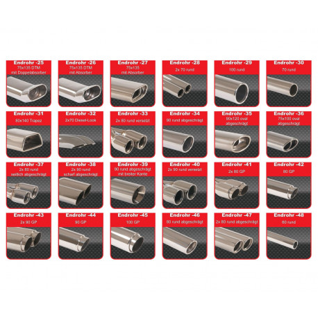 Sistemi di scarico Friedrich Motorsport 76mm Sport duplex Sistema di scarico sportivo - Duplex (acciaio inox) - Approvazione ECE (971031D-X3-X) | race-shop.it