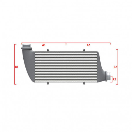 Su misura Competition custom intercooler Wagner 500mm x 205mm x 80mm | race-shop.it