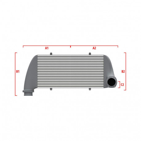 Su misura Performance custom intercooler Wagner 500mm x 300mm x 90mm | race-shop.it
