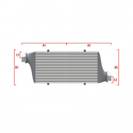 Su misura Competition custom intercooler Wagner 500mm x 205mm x 80mm | race-shop.it