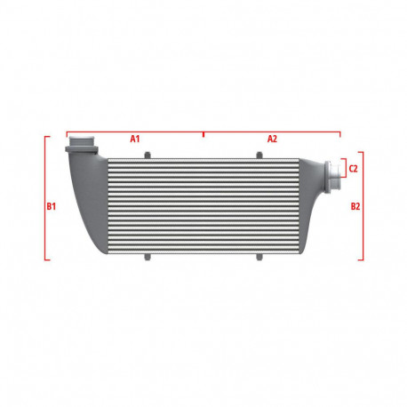 Su misura Competition custom intercooler Wagner 500mm x 205mm x 80mm | race-shop.it