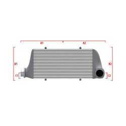Performance custom intercooler Wagner 600mm x 300mm x 90mm