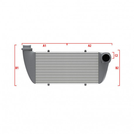 Su misura Performance custom intercooler Wagner 700mm x 300mm x 90mm | race-shop.it