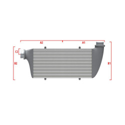 Performance custom intercooler Wagner 600mm x 205mm x 80mm