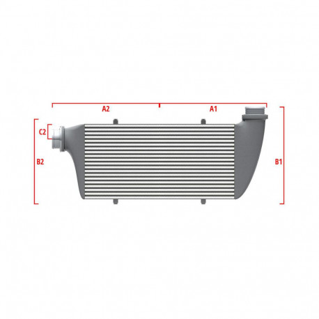 Su misura Performance custom intercooler Wagner 600mm x 205mm x 80mm | race-shop.it