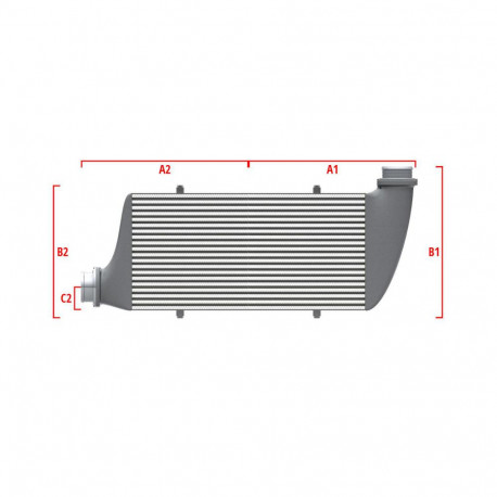 Su misura Competition custom intercooler Wagner 700mm x 300mm x 90mm | race-shop.it