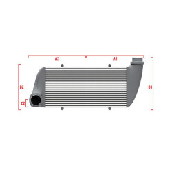 Performance custom intercooler Wagner 650mm x 400mm x 100mm