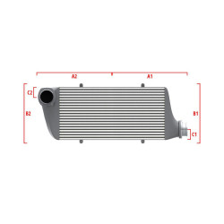 Performance custom intercooler Wagner 500mm x 300mm x 90mm