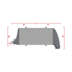 Performance custom intercooler Wagner 600mm x 300mm x 90mm