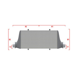 Performance custom intercooler Wagner 600mm x 300mm x 90mm