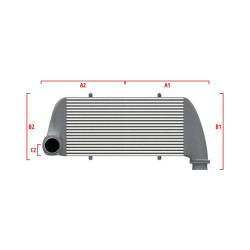 Performance custom intercooler Wagner 550mm x 400mm x 100mm